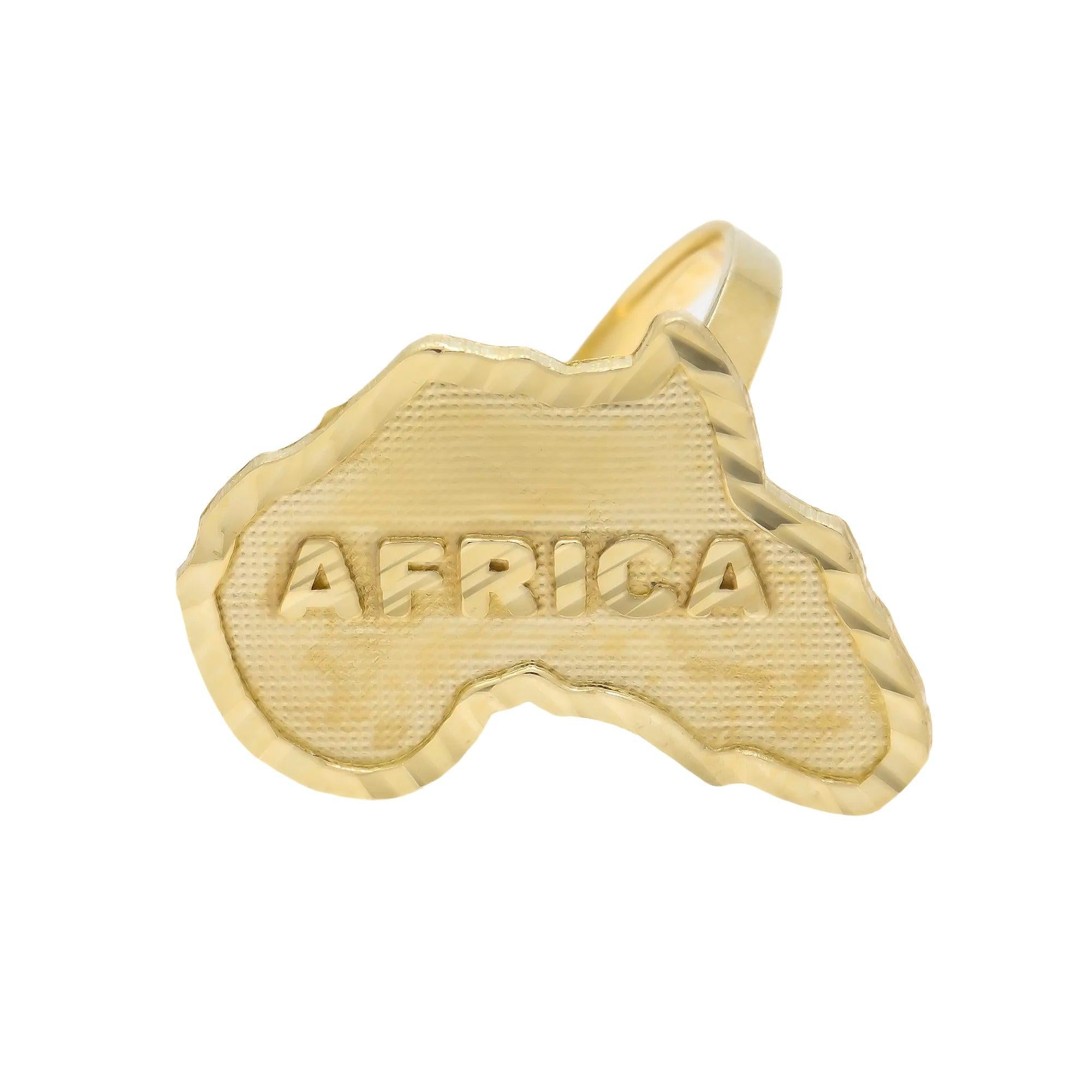 10K GOLD AFRICA RING 3.8G