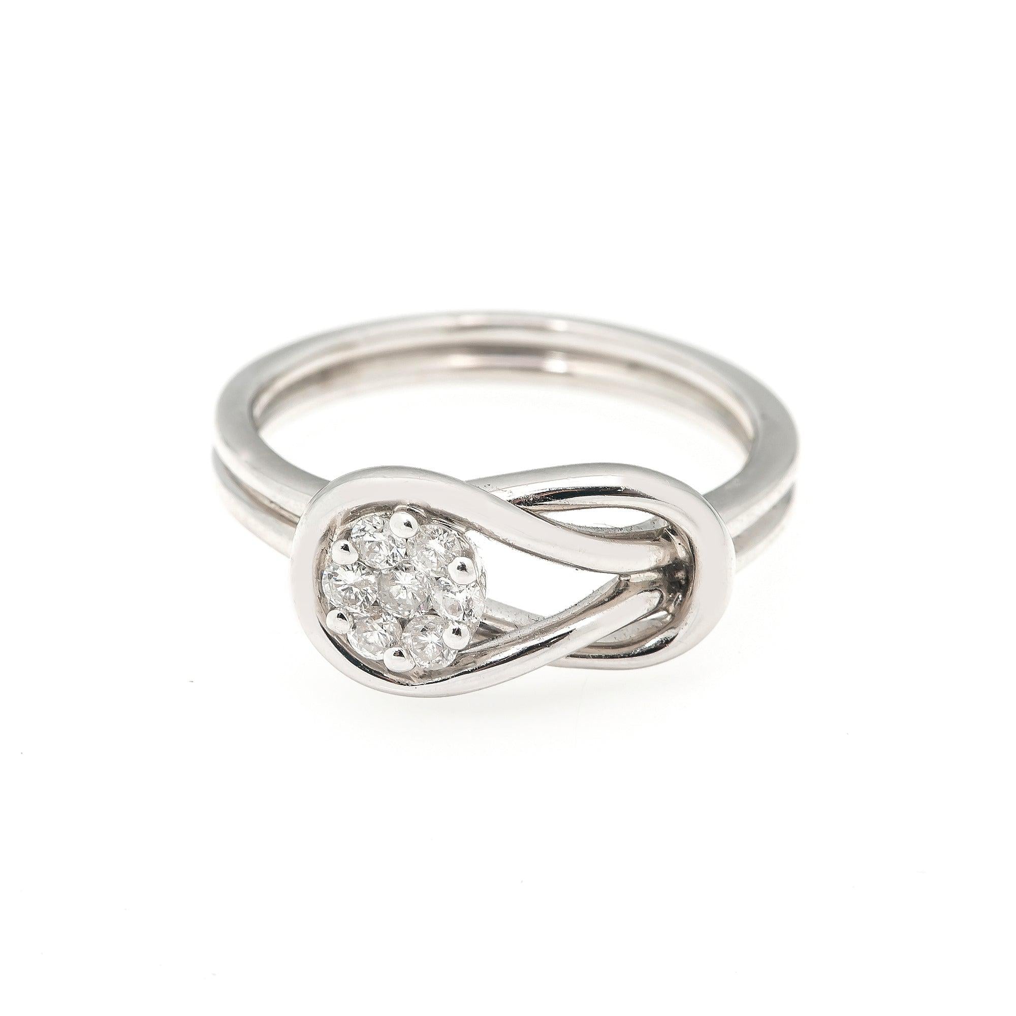 14K WHITE GOLD FANCY LADIES RING WITH 0.5 CT DIAMONDS