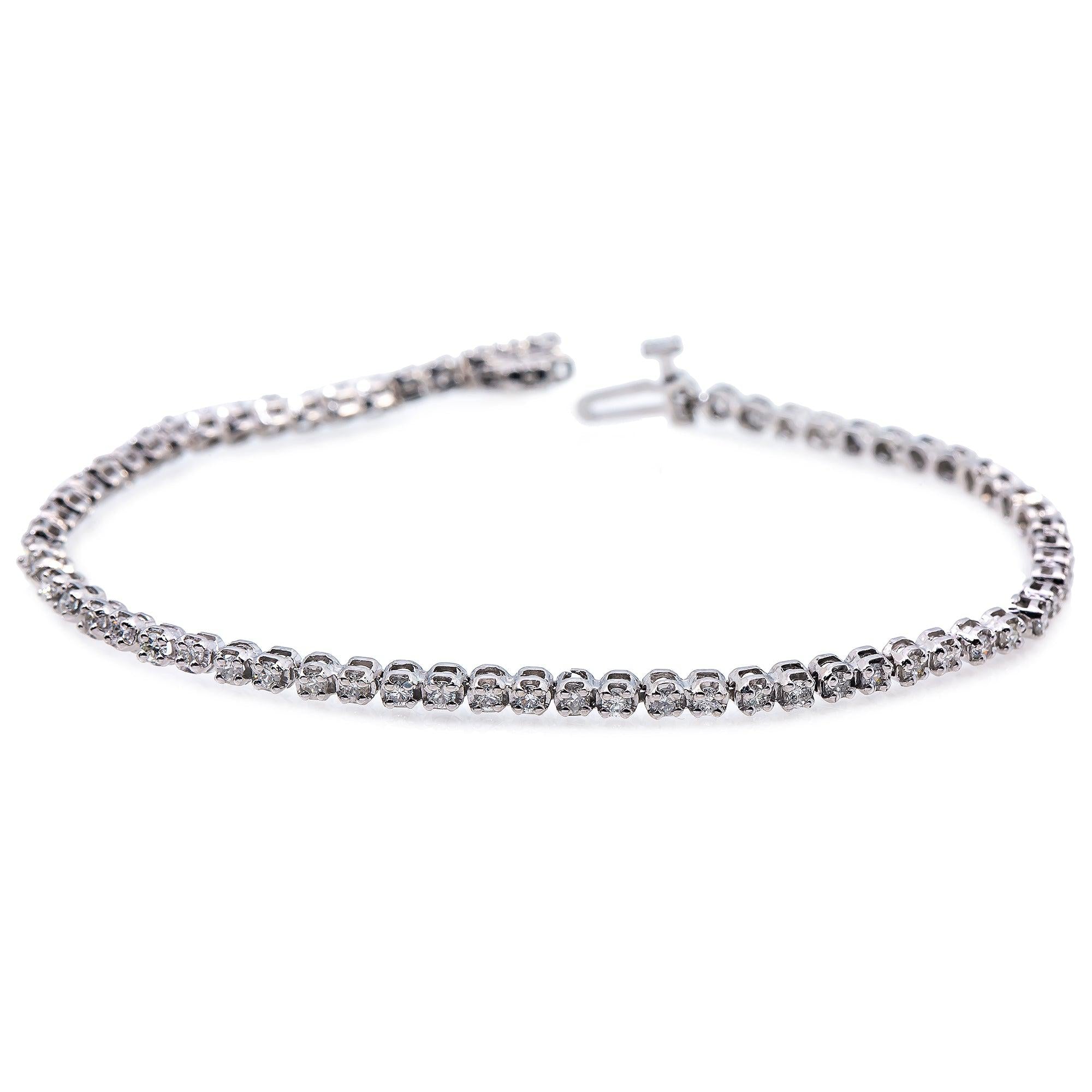 14K WHITE GOLD LADIES BRACELET WITH 1.75 CT DIAMONDS