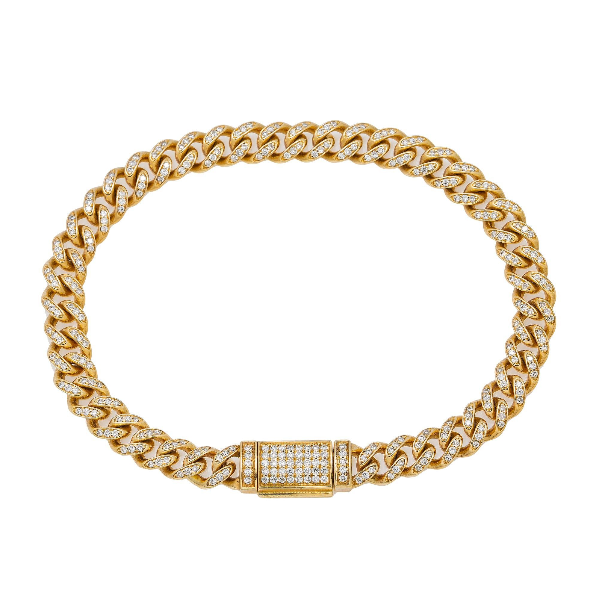 6MM MIAMI CUBAN BRACELET 1.28 CT DIAMONDS
