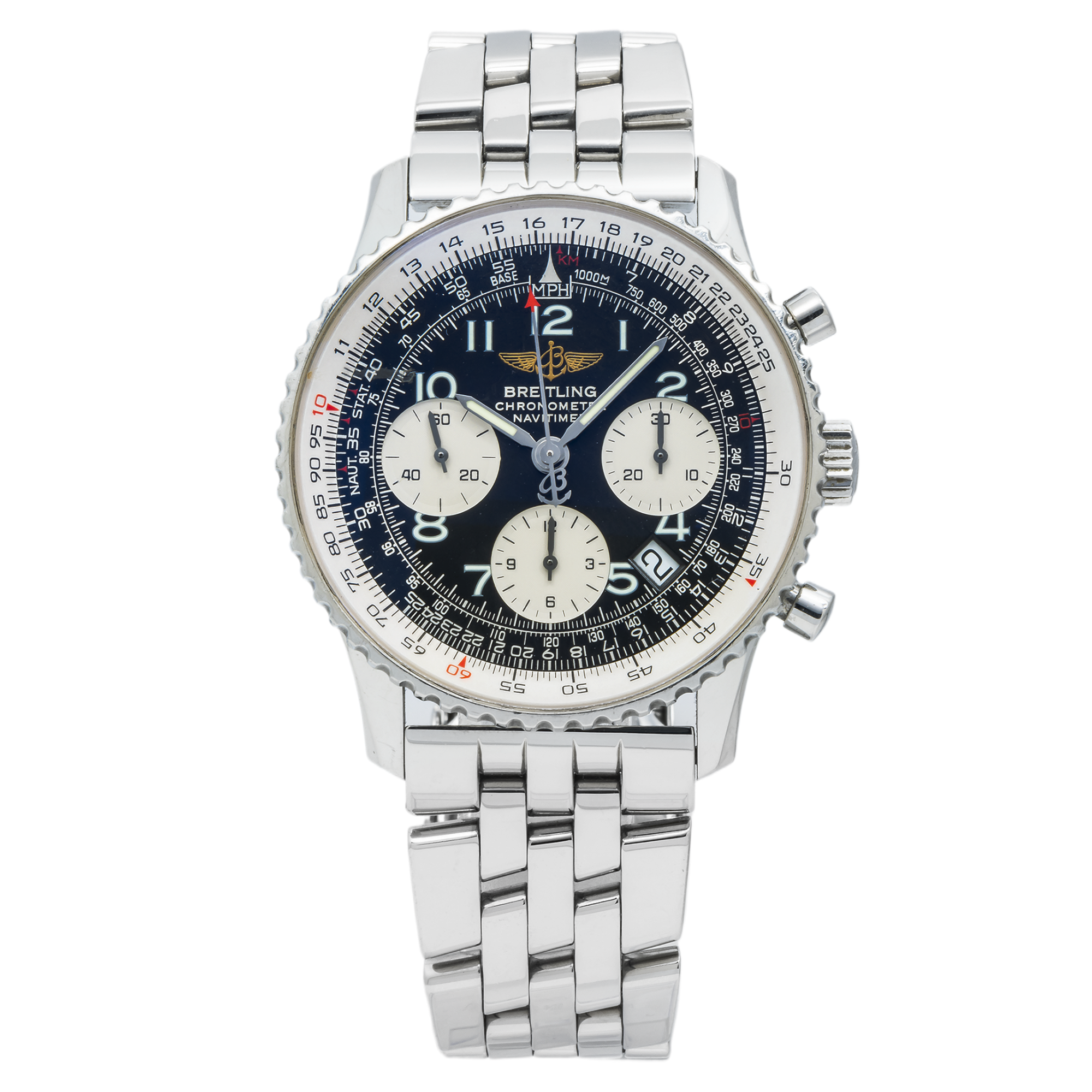 Breitling Navitimer A23322 42MM Black Arabic Dial With Stainless Steel Bracelet