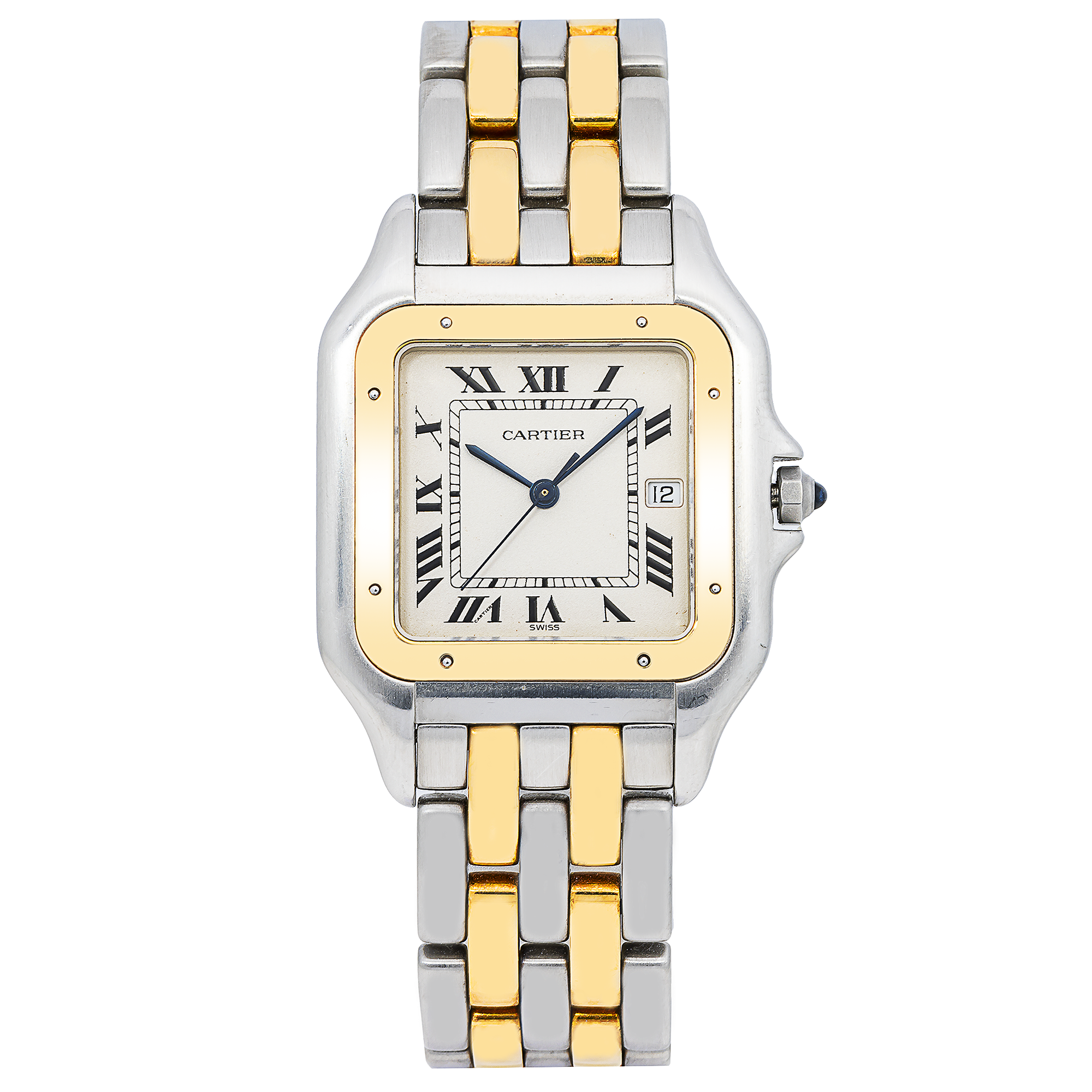 Cartier Panthère 07851 22MM Off-White Dial With Yellow Gold And Stainless Steel Bracelet