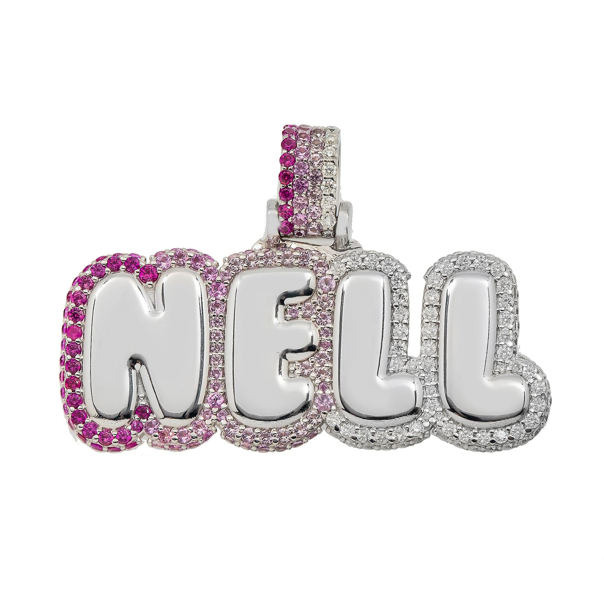 WHITE GOLD ROUND DIAMOND NELL CUSTOM PENDANT